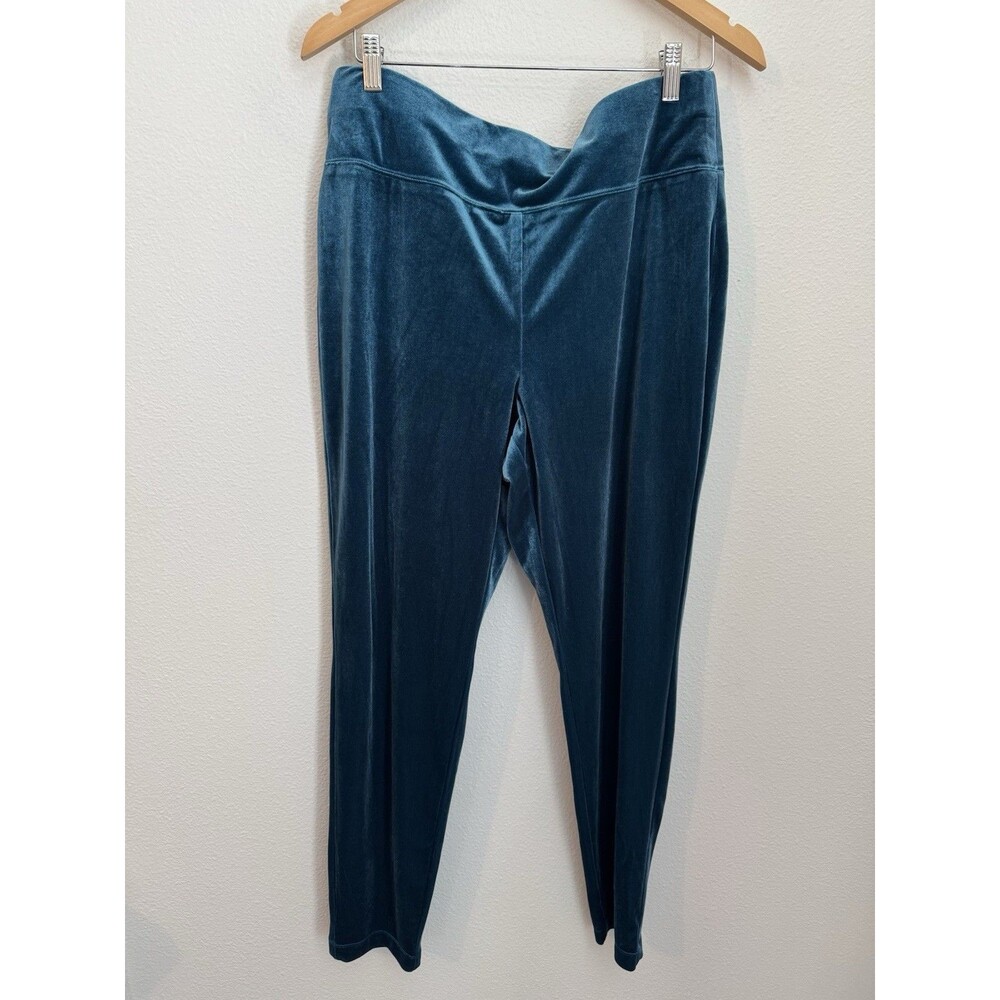 INC International Concepts Velour Legging Pants Teal Blue Size XL NWOT Holiday